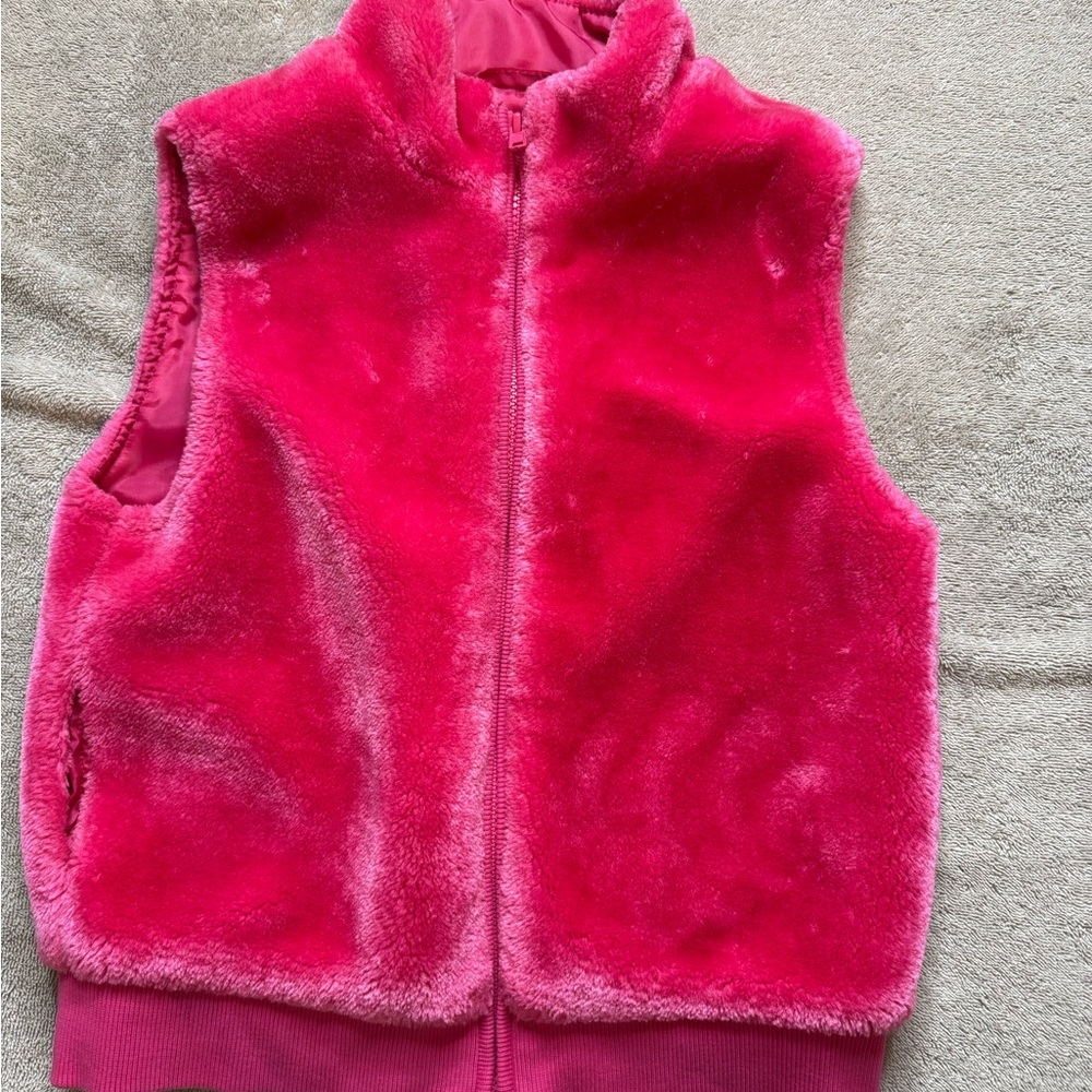 Gymboree Plush Pink Zip-Up Vest